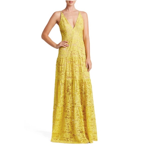 NEW Dress the Population Melina Dress - Canary Yellow - Picture 11 of 11